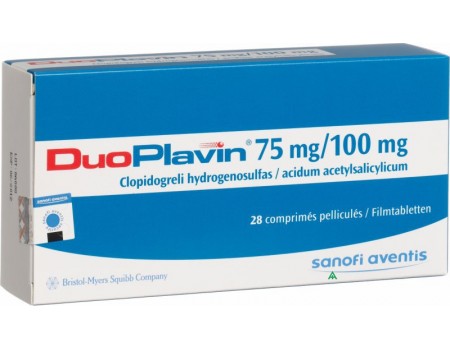 DUOPLAVIN 75 mg. / 100 mg. 28 tablets